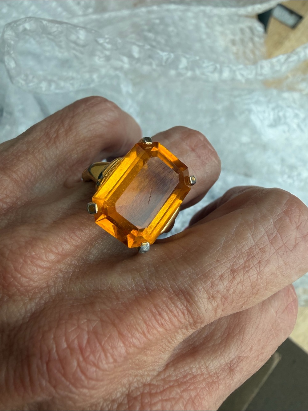 👑 Vintage VENDOME Patented Adjustable Statement Cocktail Ring - Picture 2 of 10